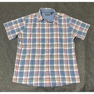 Arrow Men's L Plaid Short Sleeve Shirt